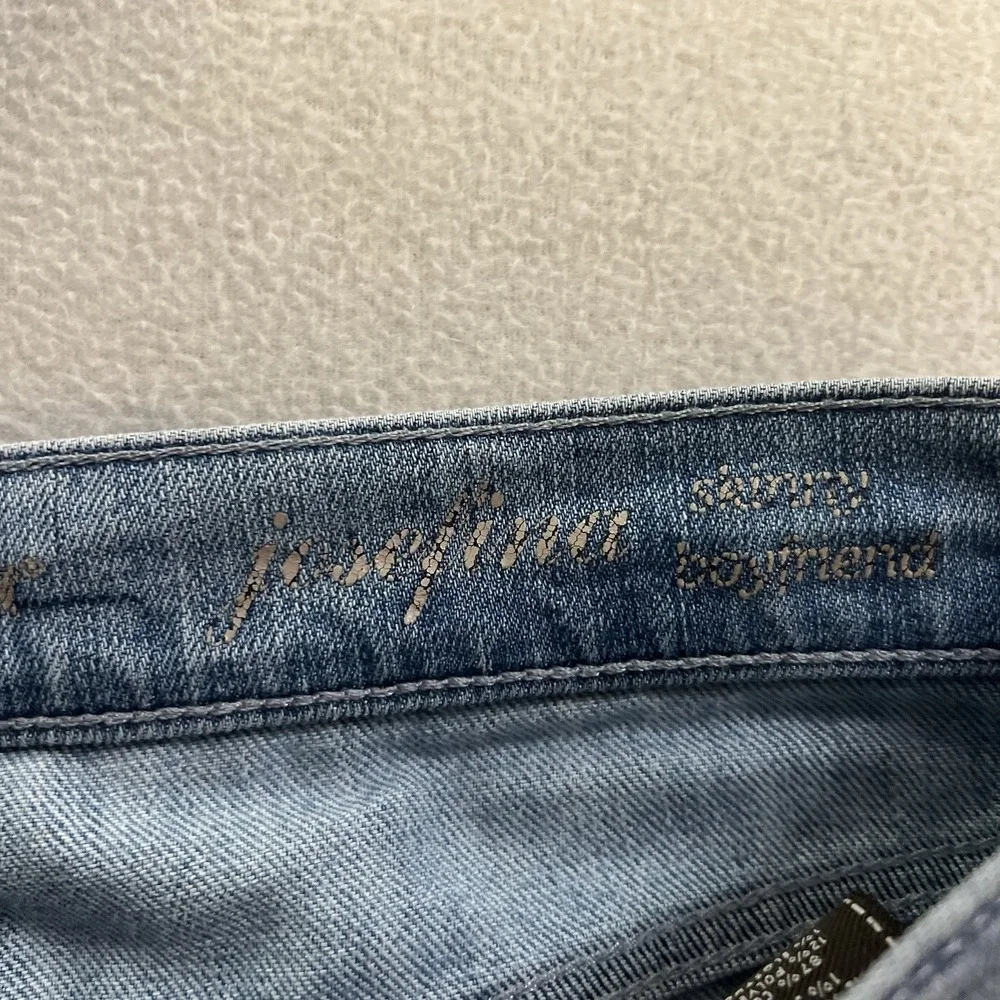7 Seven For All Mankind Jeans Women 27 Blue Josefina Skinny Boyfriend Button Fly
